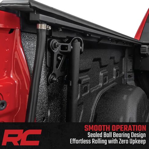 Rough Country Powered Retractable Bed Cover for Chevy Silverado & GMC Sierra 1500 (2019-2026) - Fits 5'10 Bed - Electric Aluminum Tonneau Cover with Key Fob Control in Kuwait
