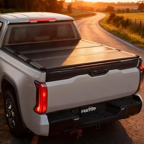FRP Hard Tri-Fold Tonneau Cover Truck Bed for 2022-2026 Tundra with 5.5FT / 66.7" Bed w/OE Rail System in Saudi Arabia