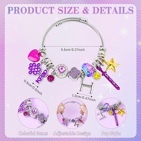 Kpop Bracelets, Kpop Jewelry Charm Bracelet KPops Merch Accessories for Women Fans for Birthday Christmas Fans Events in Saudi Arabia