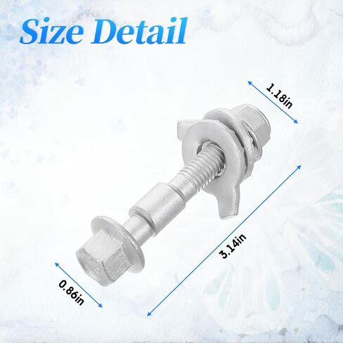 2Pcs Adjustable Camber Correction Alignment Kits Fit Front Wheels Cam Bolts, Compatible with Acadia Civic CR-V Element HR-V Odyssey Pilot in Saudi Arabia
