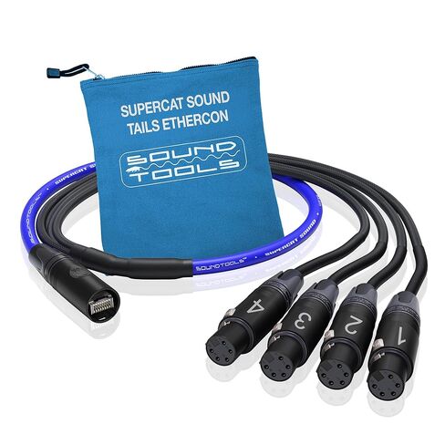 SuperCAT Sound Tails Male etherCON to Male Breakout XLR - صوت تناظري عبر CAT5e صوت تناظري، AES3، اتصال داخلي أو DMX in Saudi Arabia