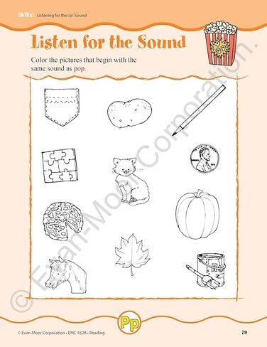 Evan-Moor Skill Sharpeners Reading Workbook, Kindergarten, Vocabulary, Comprehension, Phonics, Word Family, Sequencing, Beginning Sounds, Matching Words and Pictures, Cut and Paste, Homeschool in Kuwait