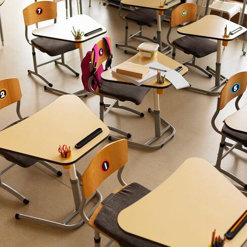 Line up Spots for Classroom Floor Stickers - 36Pcs Number Spot Stickers for Classroom Lining up Dots Numbers for Back to School Kindergarten Preschool Supplies (Bright) in Kuwait