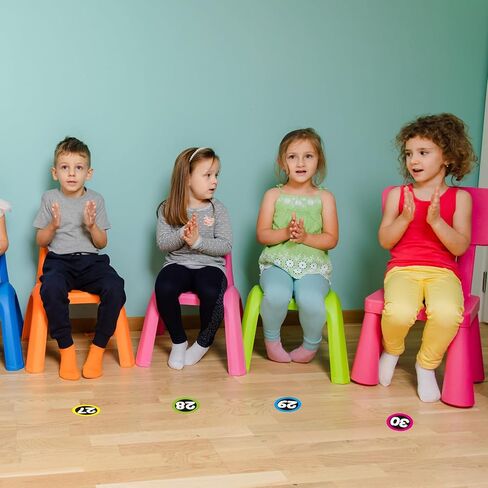 Line up Spots for Classroom Floor Stickers - 36Pcs Number Spot Stickers for Classroom Lining up Dots Numbers for Back to School Kindergarten Preschool Supplies (Bright) in Kuwait