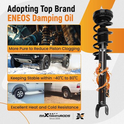 maXpeedingrods 2Pc RWD Front Struts for Chrysler 300 2011-2023 Dodge Challenger 2011, 572665 Shock Absorber Complete Struts with Coil Spring Assembly in Kuwait