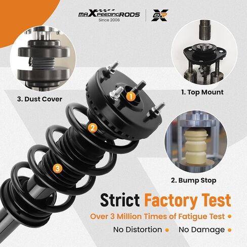 maXpeedingrods 2Pc RWD Front Struts for Chrysler 300 2011-2023 Dodge Challenger 2011, 572665 Shock Absorber Complete Struts with Coil Spring Assembly in Kuwait