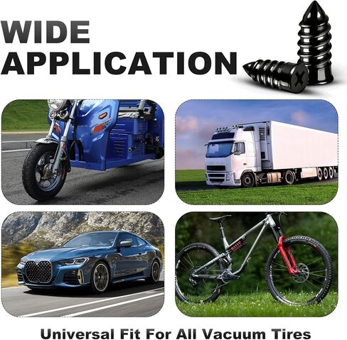 [2026 Upgraded] 30pcs Tire Repair Rubber Nail, Vacuum Tire Repair Screw Plug Kit, Self-Service Quick Tire Plug for Car, Motorcycle, Lawn Mower, ATV, Scooter- Professional No-Glue Emergency Flat Repair in Saudi Arabia