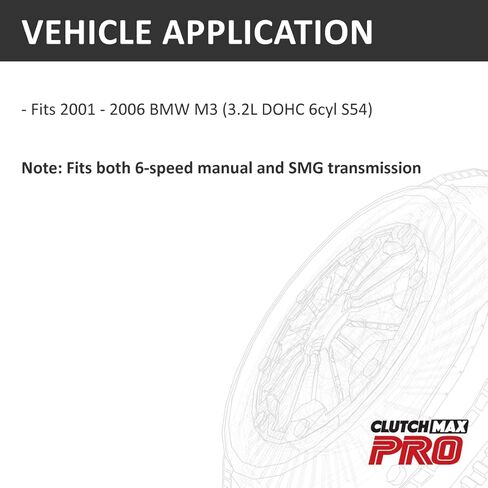 طقم القابض ClutchMaxPRO Performance Stage 2 مع دولاب الموازنة من الألومنيوم متوافق مع BMW 2001-2006 M3 S54 E46 3.2L (CP03054HDLAF-ST2) in Kuwait