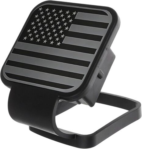 Trailer Hitch Covers,Car Accessories Universal Rust-Resistant American Flag Trailer Tow Hitch Covers,Protected and Clean，Waterproof,Automotive Replacement,Compatible with Most Models (Black) in Kuwait