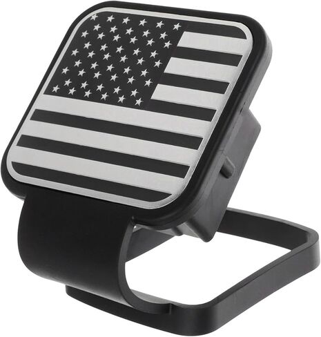 Trailer Hitch Covers,Car Accessories Universal Rust-Resistant American Flag Trailer Tow Hitch Covers,Protected and Clean，Waterproof,Automotive Replacement,Compatible with Most Models (Black) in Saudi Arabia