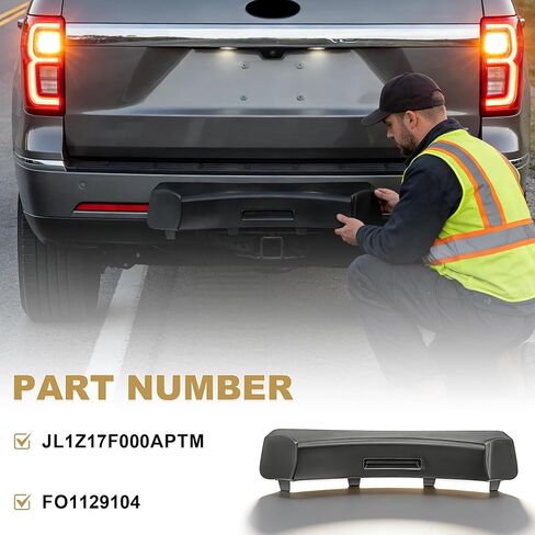 غطاء وصلة وصلة المقطورة للمصد الخلفي من PartsFlow متوافق مع 2018 2019 2020 2021 Ford Expedition أغطية وصلة السحب JL1Z17F000APTM FO1129104 in Kuwait