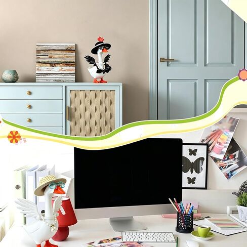 5 Sets 7 Inch Mini Desk Goose Outfits, Mini Desk Goose Clothes Headwear Hats Sunglasses Accessories Costumes for Magnetic Porch Geese Key Holder Table Decor (Figure Not Included) in Saudi Arabia