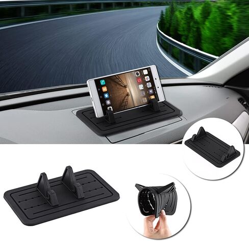 Car Dashboard Mobile Phone Mount Holder Strong Absorption Capacity Stable Angle Hooks for Car SUV Truck Desk NonMagnetic Easy Cleaning Black in Kuwait