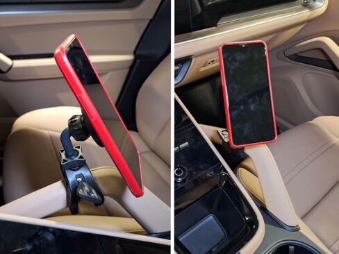 Phone Holder Console Mount for Porsche Cayenne - Clamp on | Magnetic | Compatible with Magsafe | Perfect Interior Accessory or a Gift in Saudi Arabia