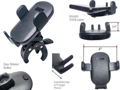 Phone Holder Console Mount for Porsche Cayenne - Clamp on | Magnetic | Compatible with Magsafe | Perfect Interior Accessory or a Gift in Saudi Arabia