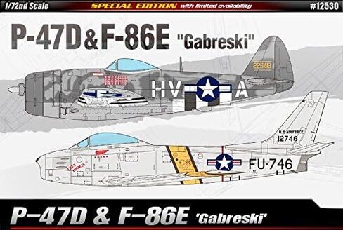 نماذج الأكاديمية 1/72 P-47&F-86E إصدار خاص من غابريسكي #12530 in Kuwait