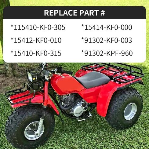 طقم فلتر زيت 3 قطع متوافق مع Honda XR250R XR350R XR400R XR500R XR600R XR650L 1983-2024 Fourtrax 250 TRX250 TRX250R TRX250X 1985-1992 ATC350X ATC250SX in Kuwait