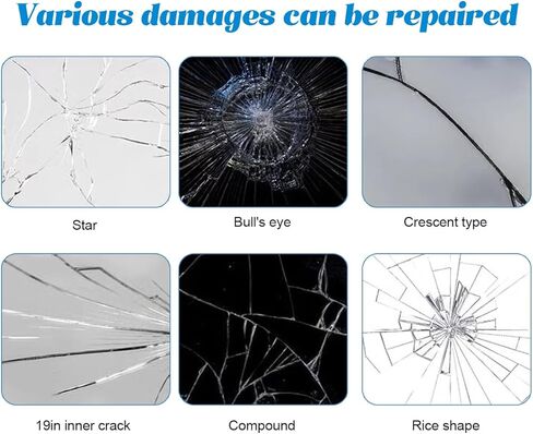 2PCS Car Windshield Repair Kit, Vehicle Windscreen Quick Repair Resin Fluid, Automotive Cracked Glass Repairing Accessories for Fixing Window Chip Scratch, Universal for Most Vehicles in Saudi Arabia