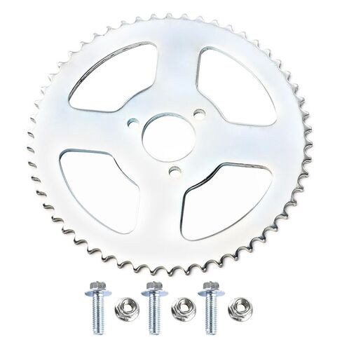 54T T8F Chain Sprocket - Rear, 35mm 1.38 Inch Inner Diameter, 3 Holes - for 47cc 49cc Mini Dirt Pocket Bike Scooter ATV UTV Quad Moped Buggy Lawn Mower Dune 4 Wheeler Tricycles with 2 Stroke Engine in Kuwait