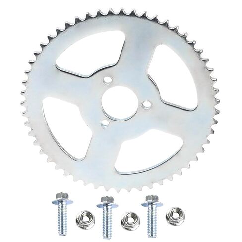 54T T8F Chain Sprocket - Rear, 35mm 1.38 Inch Inner Diameter, 3 Holes - for 47cc 49cc Mini Dirt Pocket Bike Scooter ATV UTV Quad Moped Buggy Lawn Mower Dune 4 Wheeler Tricycles with 2 Stroke Engine in Kuwait