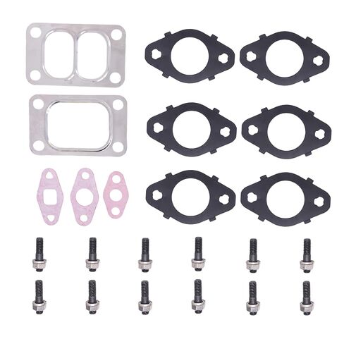 1045985 Exhaust Manifold Gaskets, Stud & Nut kit Compatible with Dodge 24V 5.9L 6.7L Cummins 1998-2007 Replaces 1045986 1045987 in Saudi Arabia