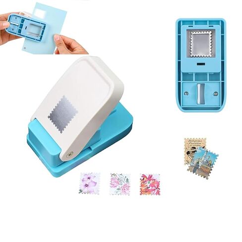 2026 new, Rectangle Lever Action Stamp Punch for Paper Crafting Scrapbooking,1.5x1.25 inch Rectangular Postage Stamp Puncher，Stamps Shaped Paper Punch，DIY Card Making Arts Crafts Supplies in Kuwait
