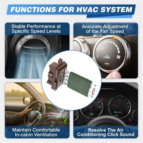 Heater Blower Fan Resistor Compatible with Peugeot for Boxer 2.0 2002-2006 Car Heater Fan Blower Motor Resistor 4Pins 46721250 77362433 in Kuwait