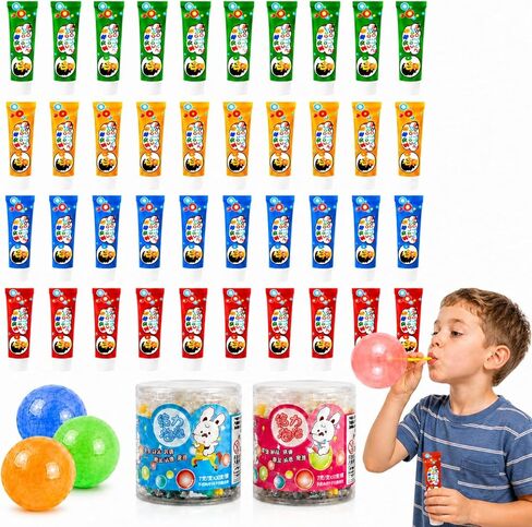 20 Pack Blow Plastic Bubbles Tubes for Kids – Magic Bubble Balloon Toys, 90s Nostalgia Blowing Bubble Ball Kit for Party Favors, Gifts, Outdoor Play & Craft Fun in Saudi Arabia