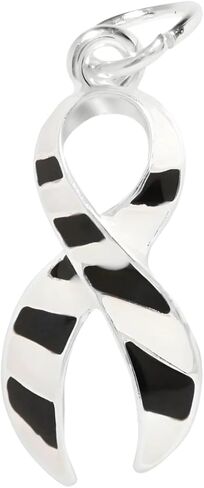 Large Zebra Print Ribbon Charms - Perfect for DIY Projects - Make a Statement and Support Ehlers-Danlos Syndrome and Rare Disease Awareness with Style in Kuwait