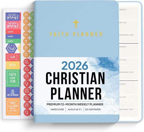 2026 Christian Planner & Prayer Journal | Strengthen Your Relationship with God and Better Navigate His Path for You | Daily Planner w/Bible Verses, Prayer Prompts, & Habit Tracking (Pink) in Saudi Arabia