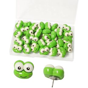 30 PCS Frog Push Pins, Animal Thumbtacks, Decorative Bulletin Board Pin, Cork Board Pushpins for Photo Wall, Map, Office or Home Decoration. in Saudi Arabia