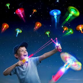 30 Packs Glow in the Dark Flying Toys Slingshots Rocket helicopter with Whistle for Kids,Glow Party Pavor Supplies for Kids Adults,Light up Toys for Camping Games Birthday Gifts Easter Basket Stuffer in Saudi Arabia