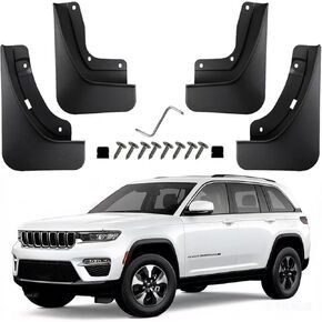 No Drill Mud Flaps for 2022-2026 Jeep Grand Cherokee 2-Row 5 seats SUV,Heavy Duty All Weather Splash Guards,OEM-Style Black Front & Rear Mud Guards,Set Fits Laredo Limited Altitude Overland Summit 4xe in Saudi Arabia