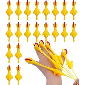 20 Pack Slingshot Rubber Chickens, Rubber Chicken Slingshot Flying Chicken Flingers, Novelty Toys & Amusements Flicking Chicken Toys for Party Favors Activities Birthday Gifts in Saudi Arabia