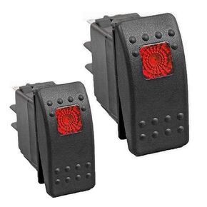 2-Pack Automotive Boat Rocker Toggle Switches with Blue Light, 4PIN DPST DC 20A/12V 10A/24V On/Off Switch for Trucks Boats Auto Motorcycles - Blue in Kuwait