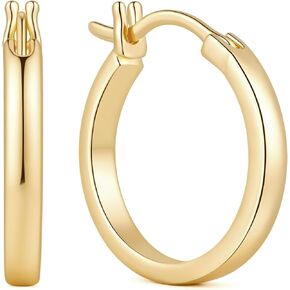 14K Gold Hoop Earrings for Women 14K Gold Earrings for Women Lightweight Gold Hoop Earring for Womens Hoops Earring for Womens 20/25/30/40mm in Saudi Arabia