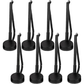 ARTIBETTER 8pcs Black Desk Ballpoint Pens with Adhesive Chain and Base, Professional Signature Pens for Office Reception Counter, Secure Writing Utensils for Business and Workplace Use in Saudi Arabia