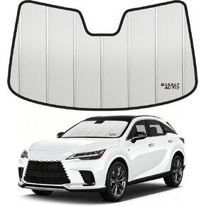 غطاء شمس للزجاج الأمامي 2023-2026 RX متوافق مع 2023-2026 لكزس RX350 / RX350h / RX450h+ / RX500h أمامي مطور 6 طبقات قناع شمس قابل للطي مع حقيبة تخزين للحفاظ على برودة الجزء الداخلي in Kuwait