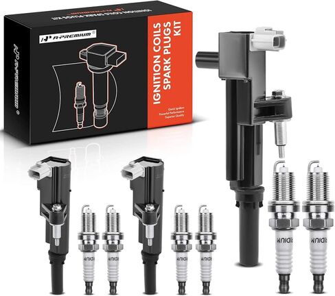 A-Premium Ignition Coils and Spark Plugs Kits Compatible with Ram 1500 2011-2012, Dakota 2011 & Jeep Grand Cherokee/Commander 2009-2010, Liberty & Dodge Durango, Nitro & Mitsubishi Raider, Set of 3 in Kuwait