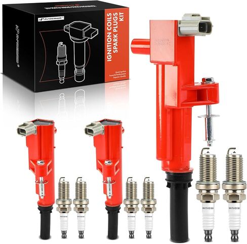A-Premium Ignition Coils and Spark Plugs Kits Compatible with Ram 1500 2011-2012, Dakota 2011 & Jeep Grand Cherokee/Commander 2009-2010, Liberty & Dodge Durango, Nitro & Mitsubishi Raider, Set of 3 in Kuwait