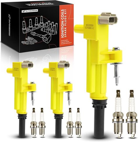 A-Premium Ignition Coils and Spark Plugs Kits Compatible with Ram 1500 2011-2012, Dakota 2011 & Jeep Grand Cherokee/Commander 2009-2010, Liberty & Dodge Durango, Nitro & Mitsubishi Raider, Set of 3 in Kuwait