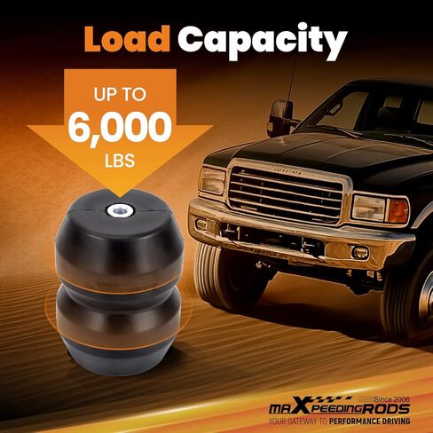 مجموعة تعزيز التعليق الخلفي من maXpeedingrods لسيارة Ford F-150 1970-1996، F-250 HD 1970-1998، F-250 Super Duty 1970-2004، طقم زنبركي مساعد مطاطي يصل إلى 6000 رطل in Kuwait