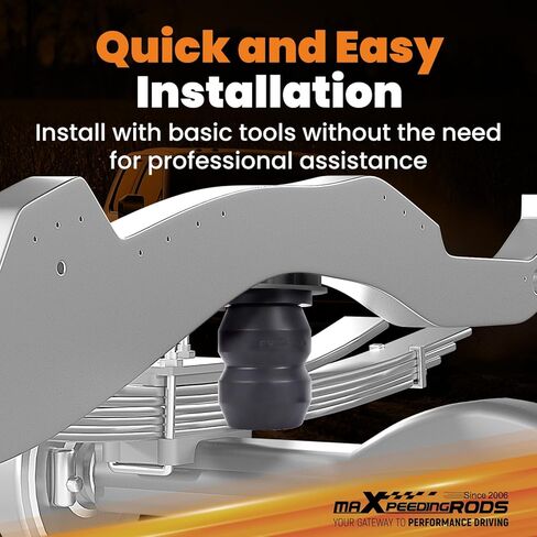 مجموعة تعزيز التعليق الخلفي من maXpeedingrods لسيارة Ford F-150 1970-1996، F-250 HD 1970-1998، F-250 Super Duty 1970-2004، طقم زنبركي مساعد مطاطي يصل إلى 6000 رطل in Kuwait