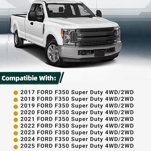 مجموعة إيقاف الصدمات الخلفية المطاطية FR350SDJ المطورة المكونة من قطعتين متوافقة مع Ford F350 F-350 Super Duty 2017 2018 2019 2020 2021 2022 2023 2024 2025، مجموعة نوابض مساعد الهواء الخلفي in Kuwait