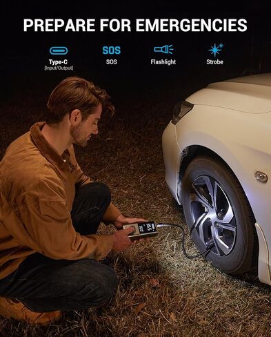 AVAPOW Portable Tire Inflator, 150 PSI Cordless Air Compressor with Digital Gauge, 3.7″ LCD, Auto Shut-Off, Fast Inflation, USB-C Rechargeable PD 20W for Cars, Bikes, Motorcycle & Emergencies in Saudi Arabia