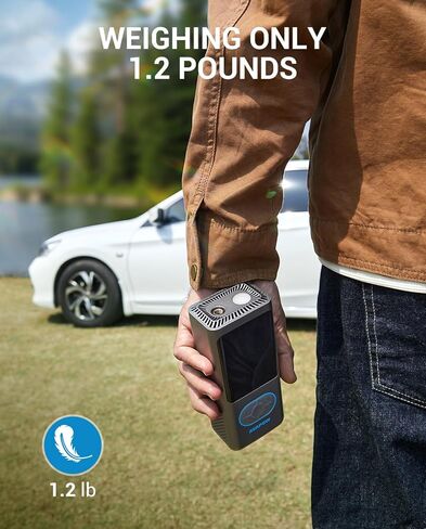 AVAPOW Portable Tire Inflator, 150 PSI Cordless Air Compressor with Digital Gauge, 3.7″ LCD, Auto Shut-Off, Fast Inflation, USB-C Rechargeable PD 20W for Cars, Bikes, Motorcycle & Emergencies in Saudi Arabia