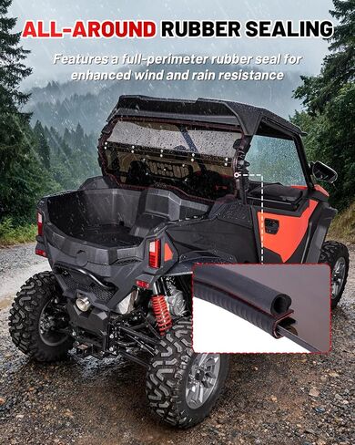 StarknightMT Tinted Vented ZForce Rear Windshield Compatible With 2023-2026 CFmoto ZForce 950 Sport & 4/950 Trail/ 800 Trail G2 Back Window Heavy Duty PC (Do Not Fit HO EX Models) in Kuwait