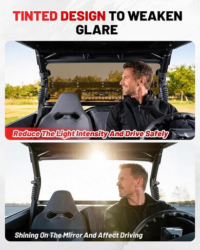 StarknightMT Tinted Vented ZForce Rear Windshield Compatible With 2023-2026 CFmoto ZForce 950 Sport & 4/950 Trail/ 800 Trail G2 Back Window Heavy Duty PC (Do Not Fit HO EX Models) in Kuwait