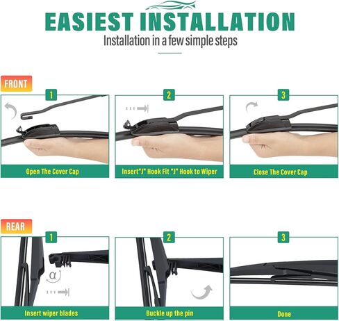 26" 16" 14" Windshield Wiper Blades Replacement for Toyota Venza 2021 2022 2023 2024 Premium All Weather Front Rear Wipers Set - OEM Quality (Pack of 3) in Saudi Arabia