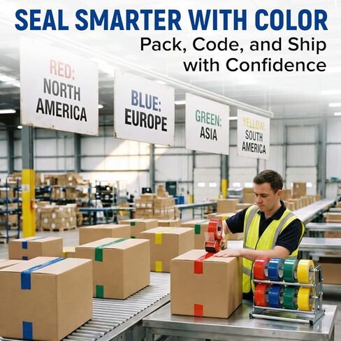 2" x 110 Yards Blue Packing Tape, 2.0 Mil Carton Sealing Tape – Strong Adhesive Shipping Tape for Moving, Storage & Packaging Boxes, 1 Roll in Kuwait